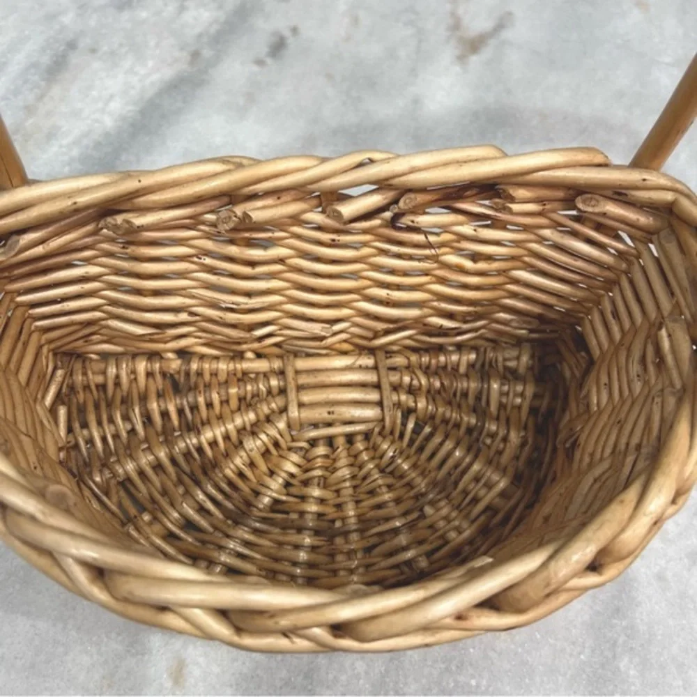 Wicker Basket with Double Handle